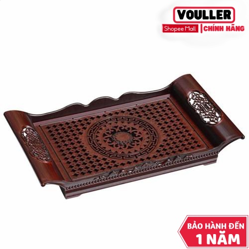 Khay Trà Nhựa Vouller Giả Gỗ Có Quai Cầm Khay Hứng Nước Kích Thước 39 X 22Cm