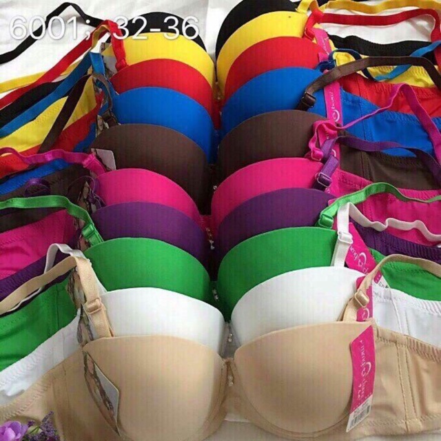 Áo ngực (6001) trơn nửa ngực cài sau