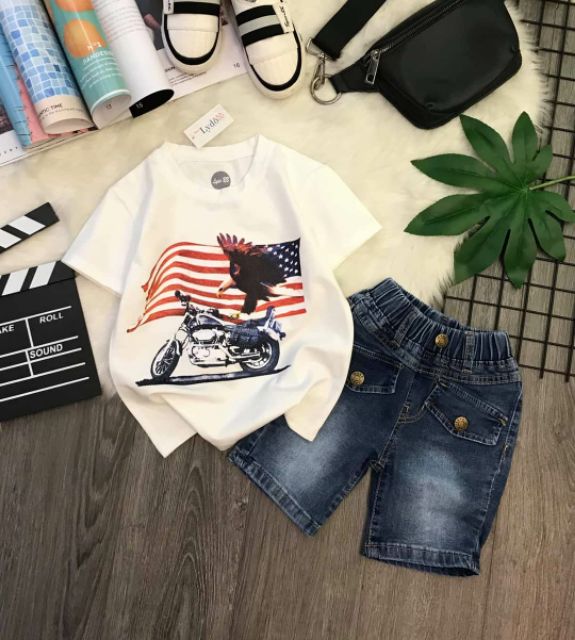 Set jean đại cồ bé trai
