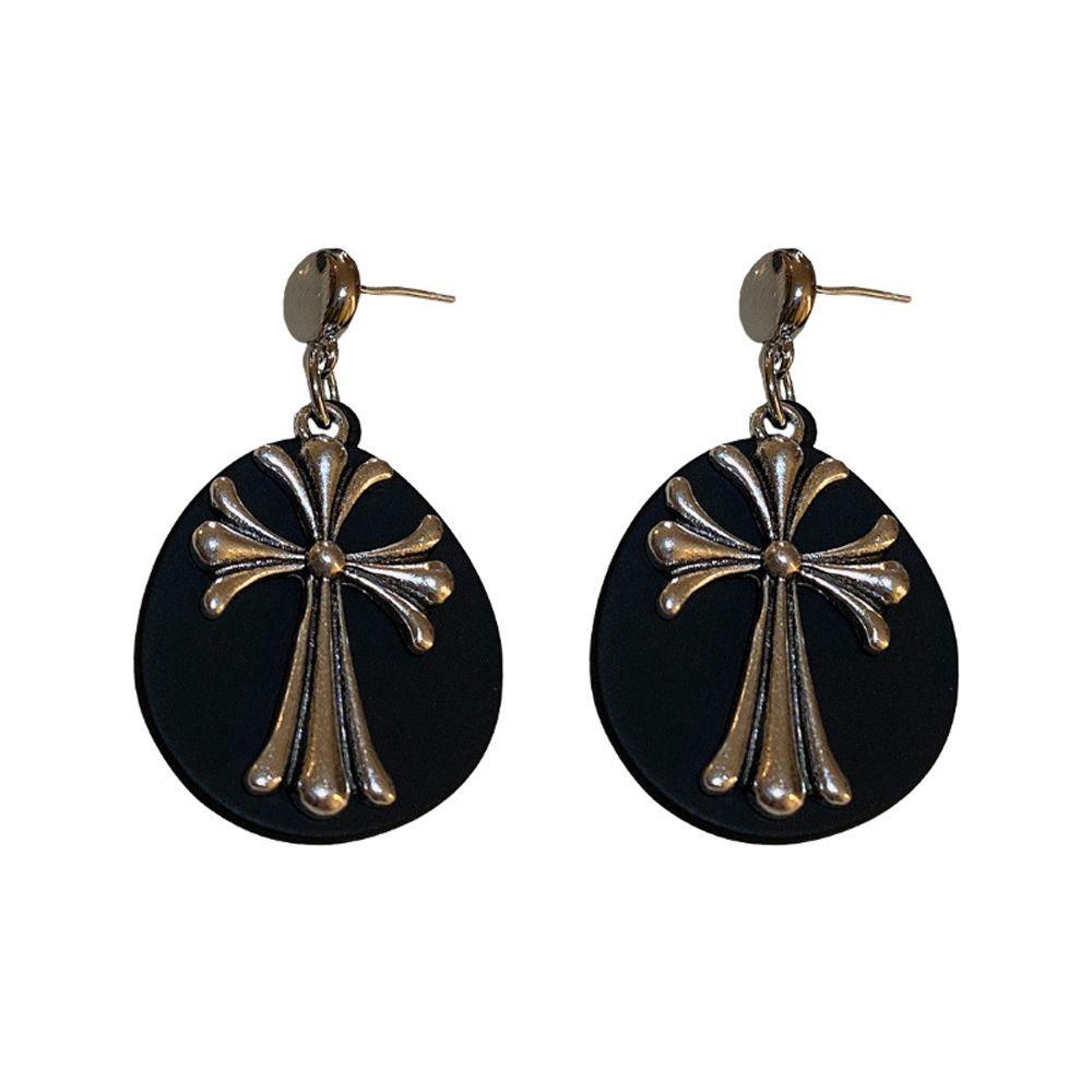 Bông Tai Dáng Dài Hình Hoa Phong Cách Punk Cổ Điển Thời Trang Cho Nữ