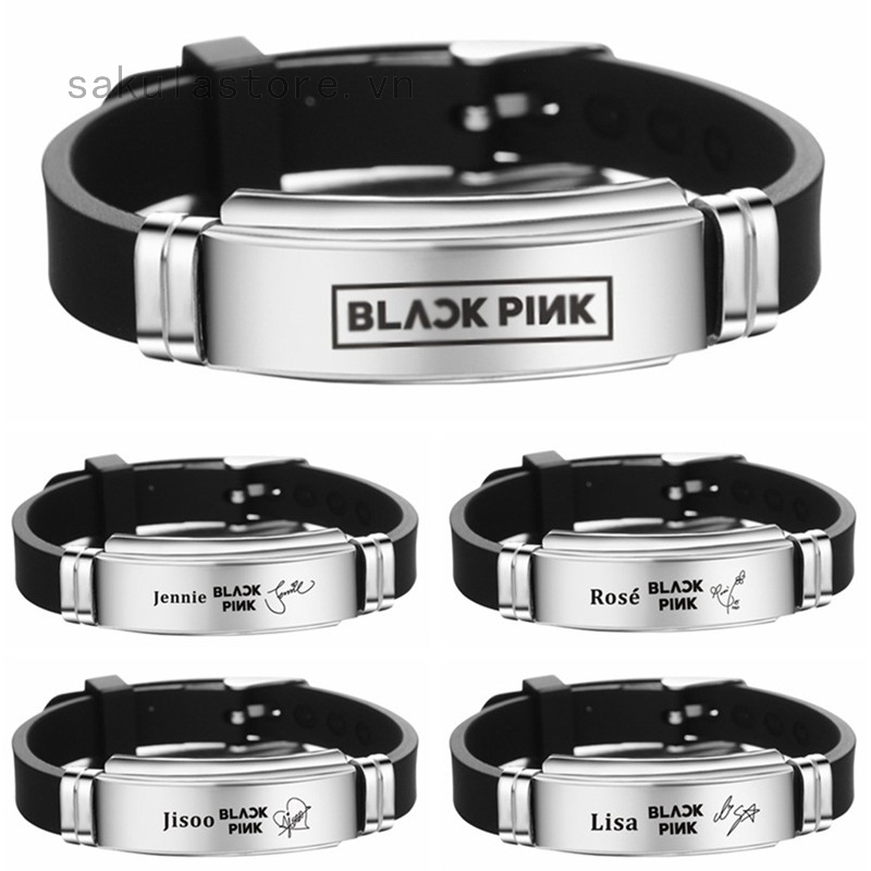 Vòng tay silicon in tên các thành viên nhóm BLACKPINK