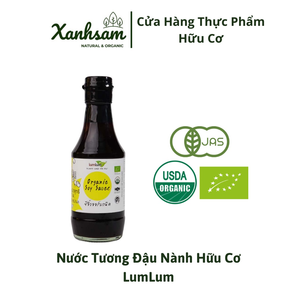 Nước Tương Đậu Nành Hữu Cơ 200ml LumLum - XanhSam