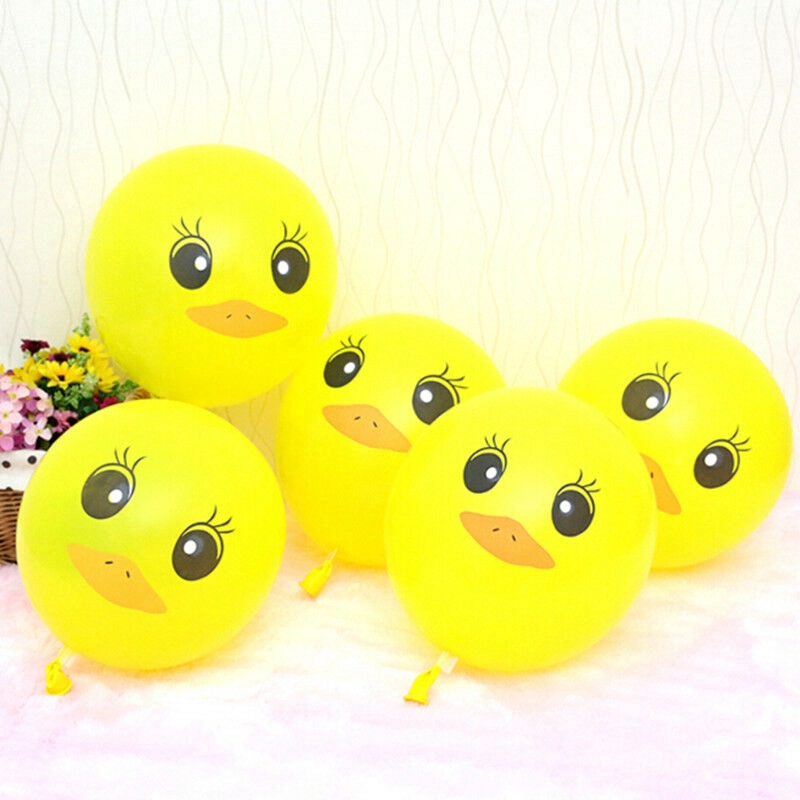 Cute 10pcs Yellow Duck Ballons Celebration Party Wedding Birthday Decor Ballons
