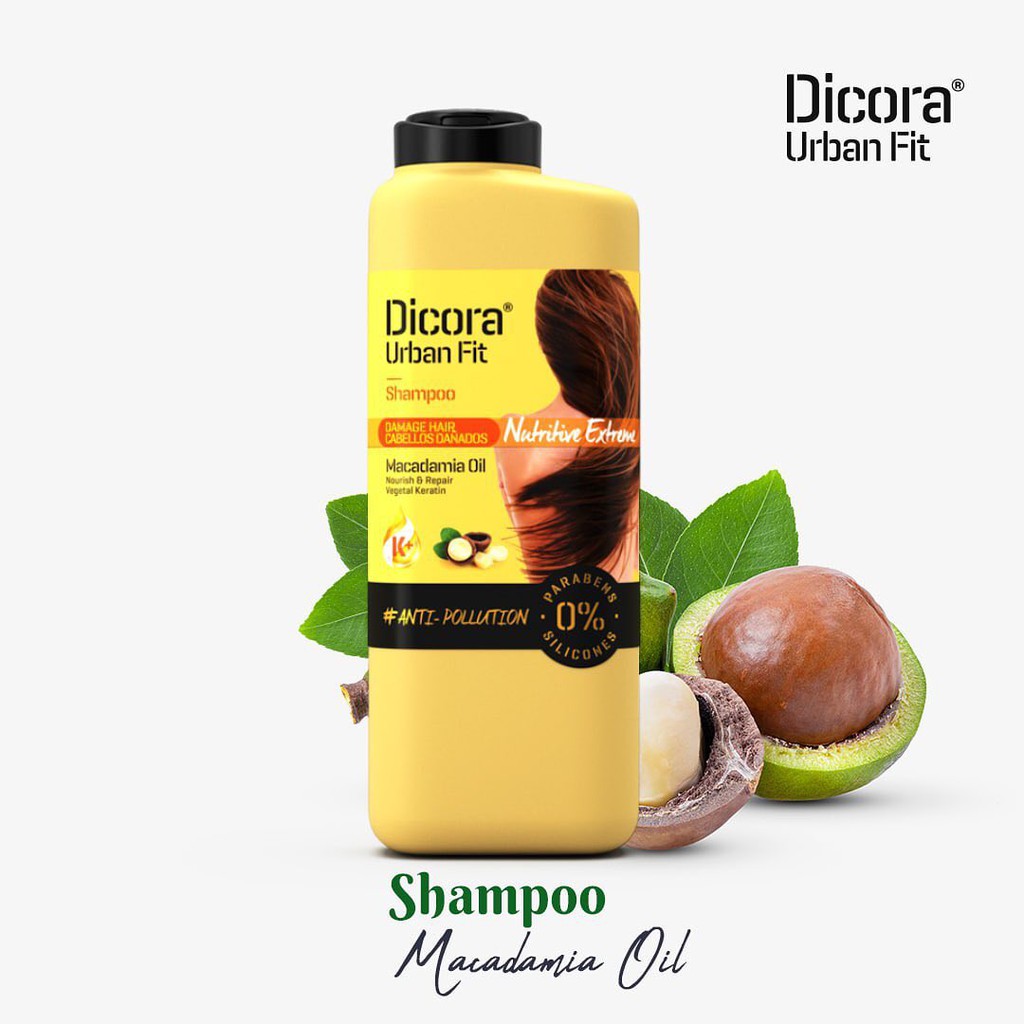 Dầu Gội Dicora Urban Fit Macadamia Oil Dành Cho Tóc Hư Tổn Từ Tinh Dầu Macca 400ml
