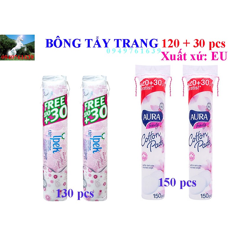 BÔNG TẨY TRANG IPEK 150 TỜ