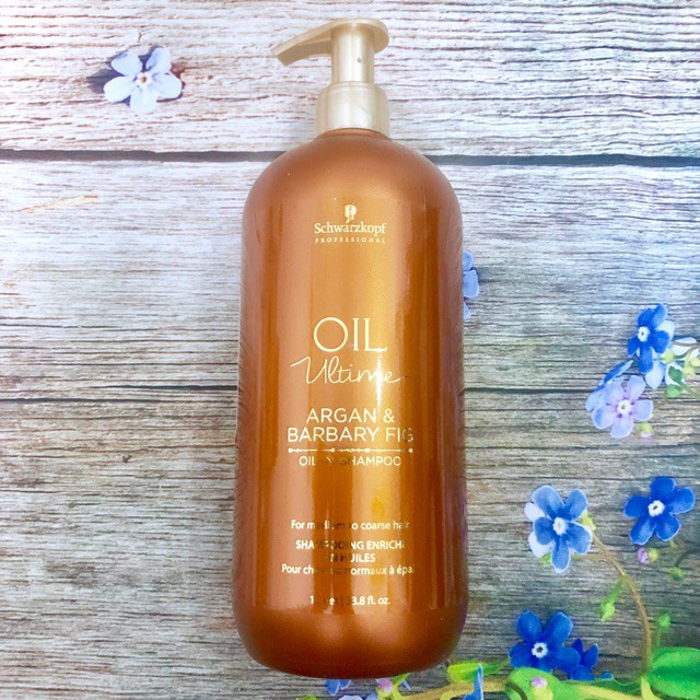 DẦU GỘI SCHWARZKOPF OIL ULTIME ARGAN &amp; BARBARY FIG OIL SHAMPOO CHO TÓC DÀY TO SỢI 1000ml