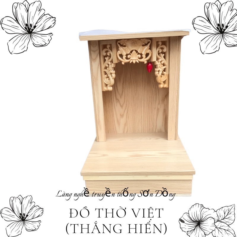 Bàn thờ ông địa rẻ đẹp mái bằng , có đèn