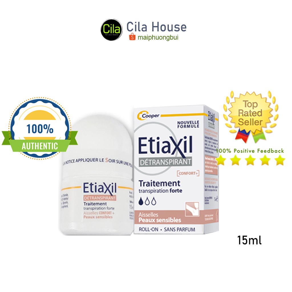 Lăn Khử Mùi Etiaxil Nội Địa Pháp 15ml - Khử Mùi, Ngăn Mồ Hôi Hiệu Quả - Cila House