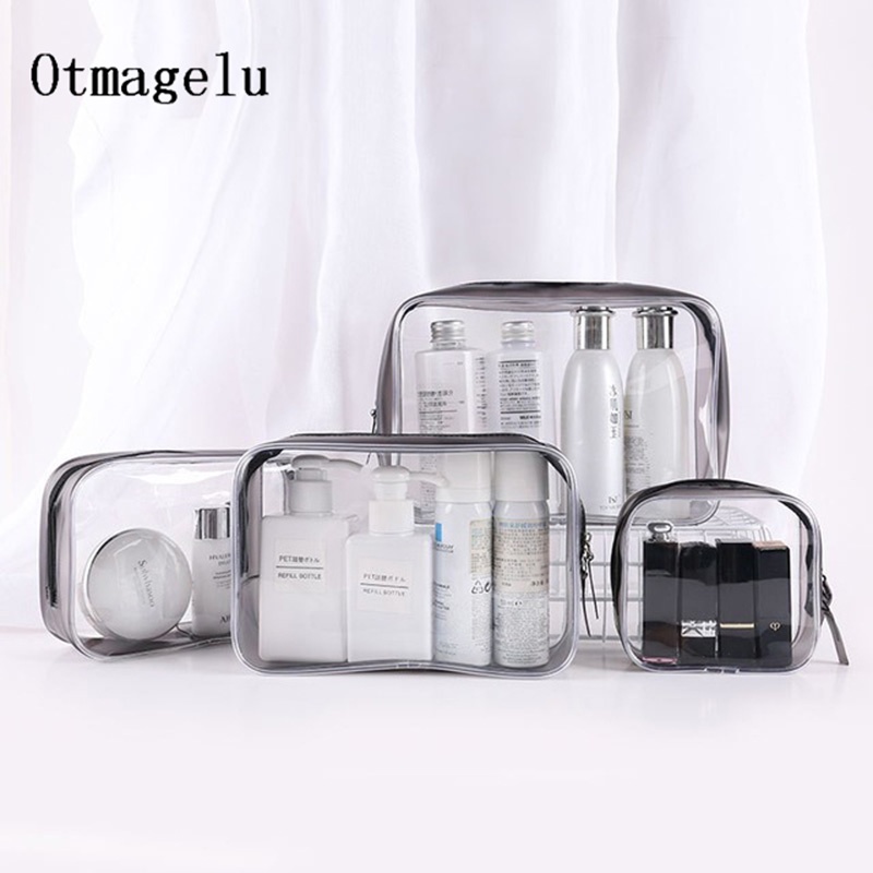 Set 4 Túi Đựng Mỹ Phẩm Du Lịch Trong Suốt Chống Thấm Nước Tiện Lợi