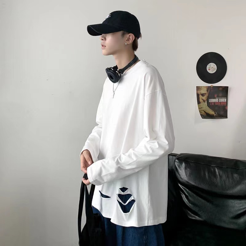 Áo Thun Nam Dài Tay Cổ Tròn Thời Trang Hàn (M-5Xl) | BigBuy360 - bigbuy360.vn