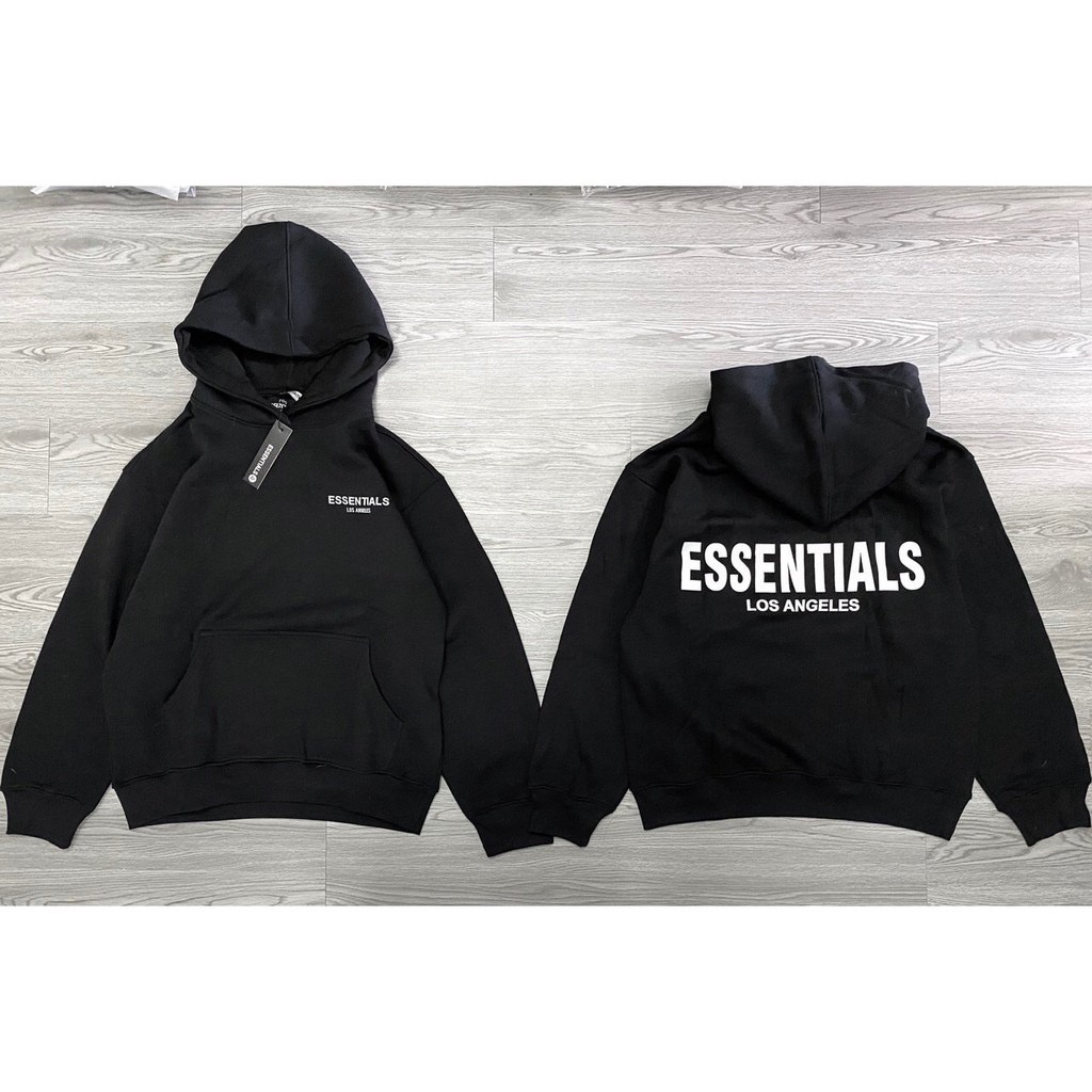 ÁO KHOÁC CẶP HOODIES CÓ NÓN THÊU CHỮ ESSENTIALS CỰC HOT