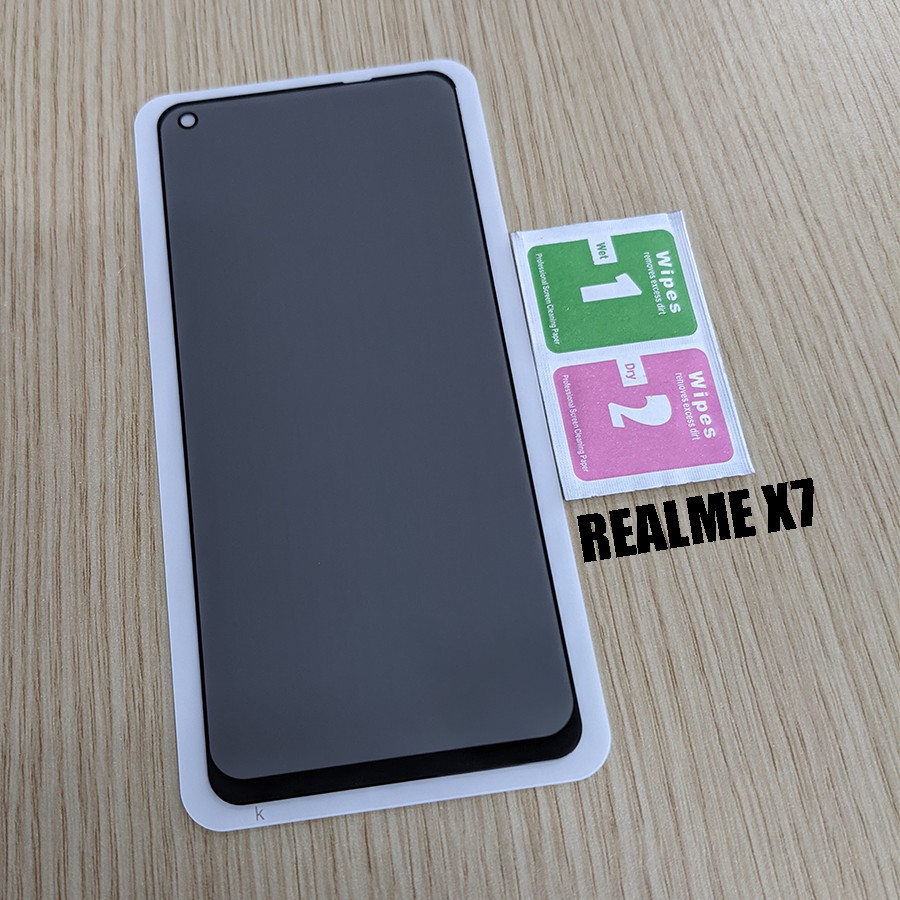 Dán cường lực chống nhìn trộm cao cấp Realme X7 Pro (tặng miếng lau màn hình)