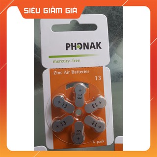 Pin Phonak 13 Cho Máy Trợ Thính (6 viên/vỉ)