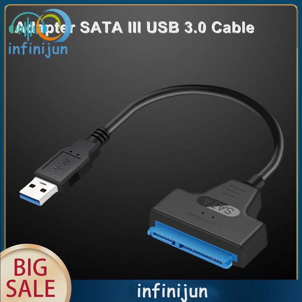 Dây cáp chuyển đổi USB 3.0 sang SATA 7 + 15 chân chuyên dụng dành cho ổ đĩa cứng SSD HDD SATA 2.5 inch