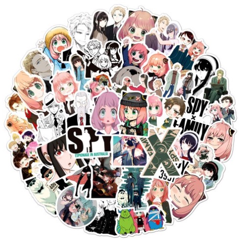 [50 Hình] Sticker SPY x Family dán trang trí laptop, mũ nón bảo hiểm, vali, xe tay ga, ván trượt - DB.145
