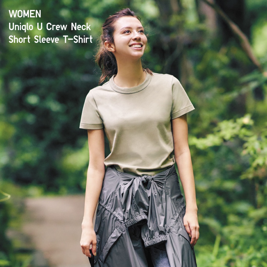 Áo phông/áo thun Nữ cổ tròn/cổ U (ngắn tay) - Crew neck T-Shirt (short sleeves) (UNIQLO chính hãng) ❤️