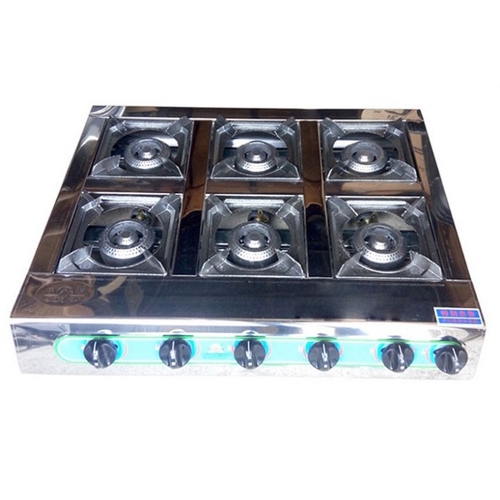 Bếp gas 6 của ngang, bếp ga 6 họng làm mỳ cay, bánh xèo, cơm niêu
