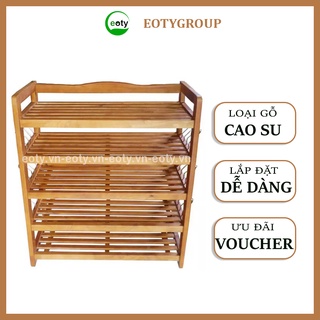 Kệ đựng giày dép gỗ cao su, kệ để giày dép 5 tầng Eotygroup
