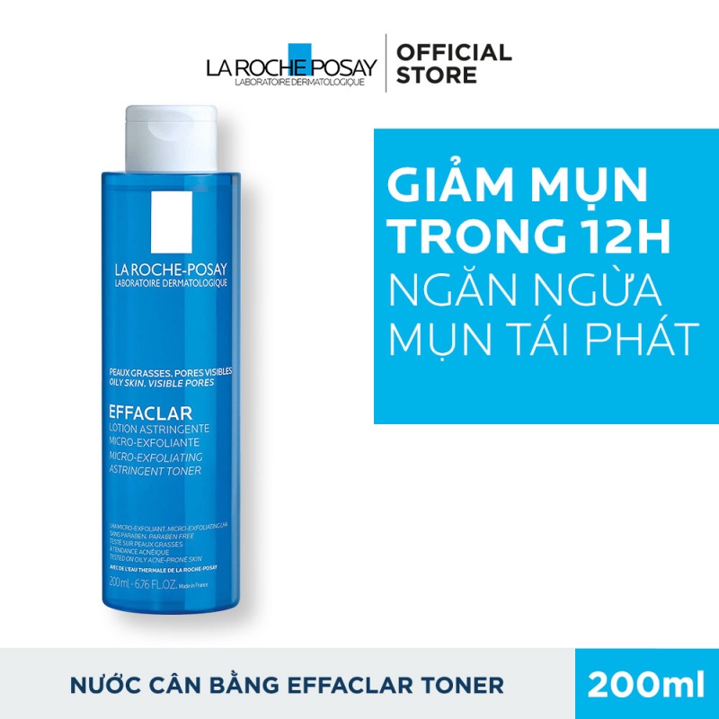 Nước cân bằng giàu khoáng dành cho da dầu mụn La Roche Posay 200ml