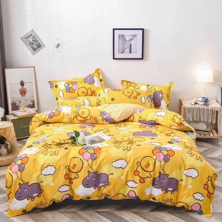 Bộ chăn ga gối Cotton poly đáng yêu chăn ga miễn phí bo chun drap ga giường.