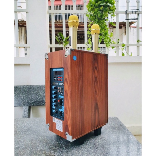 Loa kéo hát karaoke bluetooth AZ8 Pro Bass 20 mini chính hãng tặng 2 micro