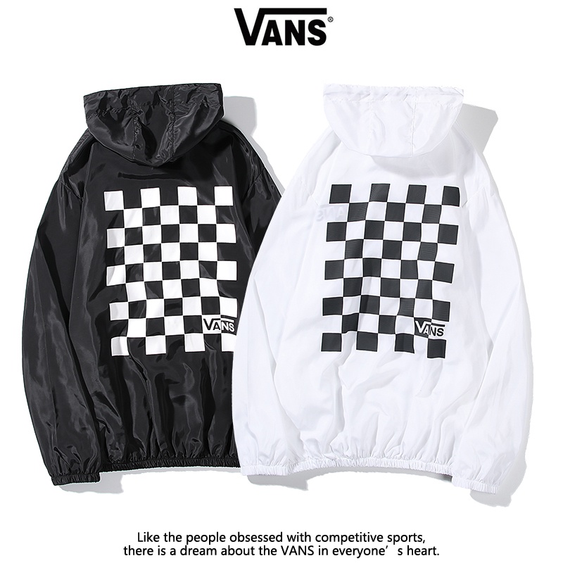 Áo Khoác Vans Mỏng Nhẹ In Họa Tiết Cờ Chống Mưa