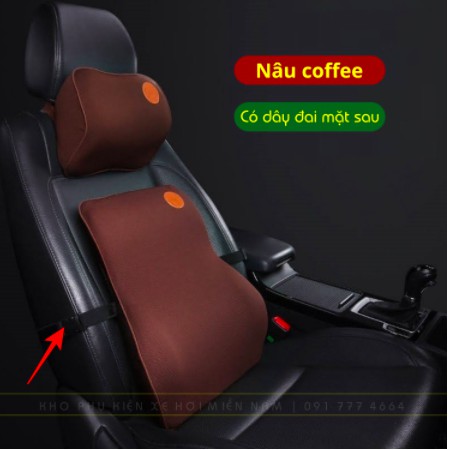 [QUÀ TẶNG 01 MÓC DÁN TƯỜNG] CHÍNH HÃNG FM | COMBO Bộ Gối Tựa Đầu và Tựa Lưng Cao Su Non Nguyên Khối Cao Cấp Siêu Đàn Hồi | BigBuy360 - bigbuy360.vn