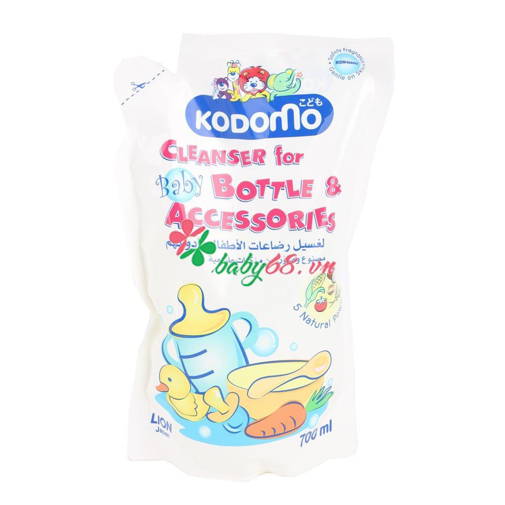 Combo 2 gói dung dịch làm sạch đồ dùng Kodomo 700ml