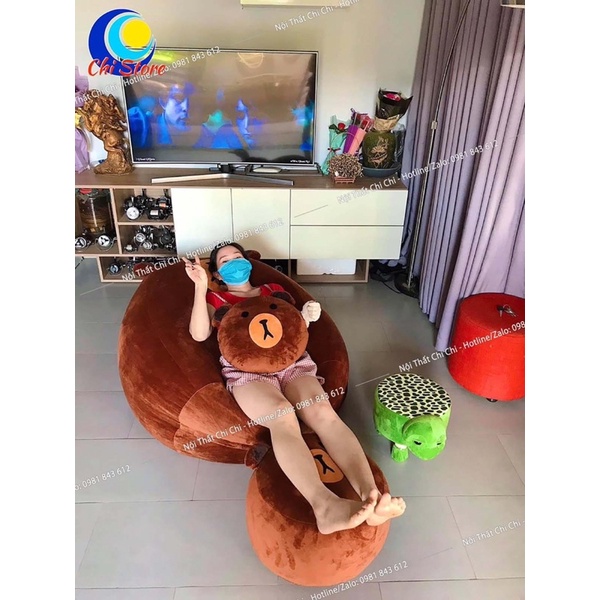 Ghế Lười Hạt Xốp Hình Thú Siêu Xinh 𝐒𝐈𝐙𝐄 𝐗𝐋 Đã Kèm Hạt Xốp Đầy Đủ, Ghế Thư Giãn Ngồi Bệt Sẵn Hàng