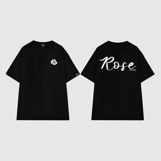 Rose Tee Áo thun nữ Form rộng màu đen