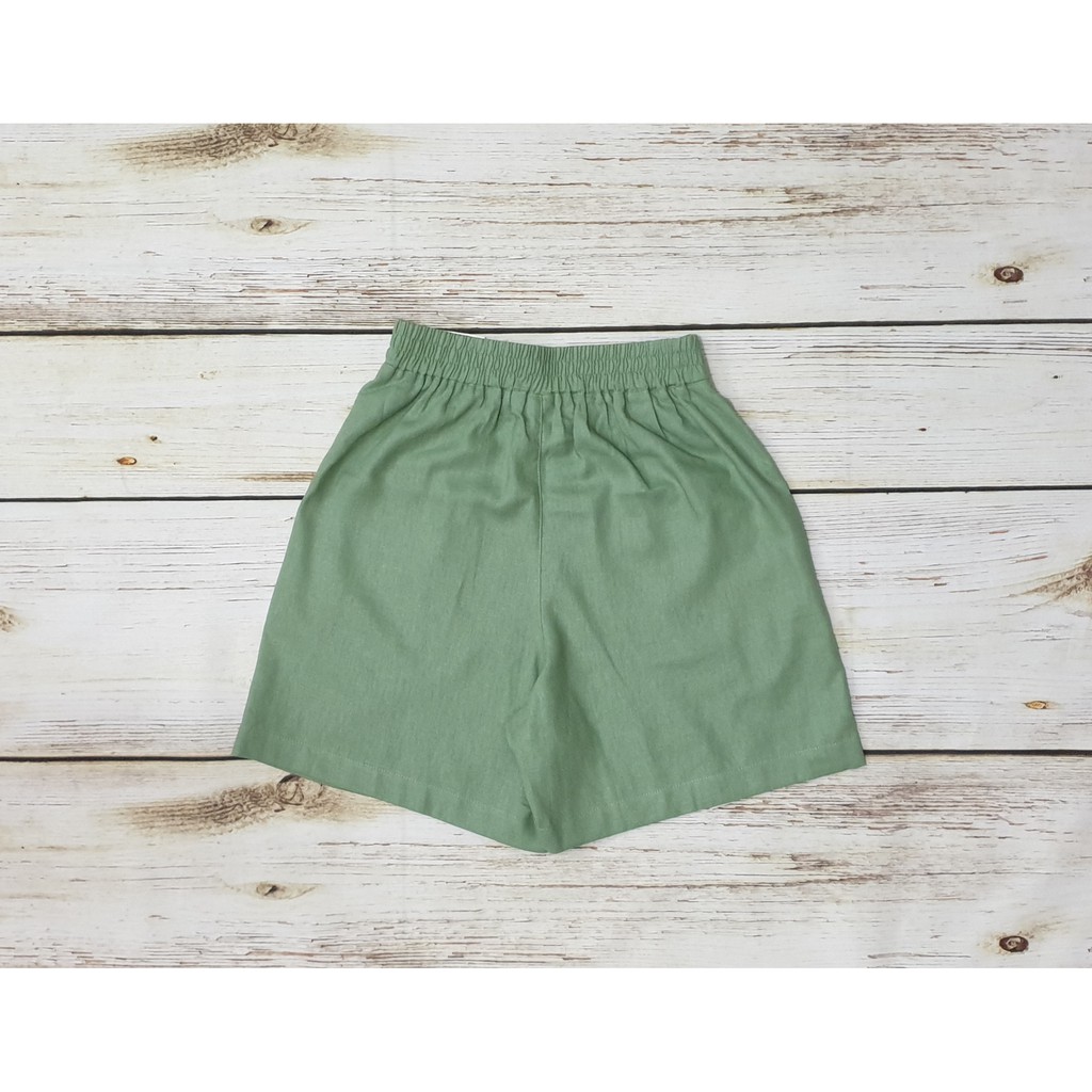Quần Short Nữ  GHP-GARMENT Linen Kiểu Lưng Thun Dây Kéo Hông 5820 (SALE) | BigBuy360 - bigbuy360.vn