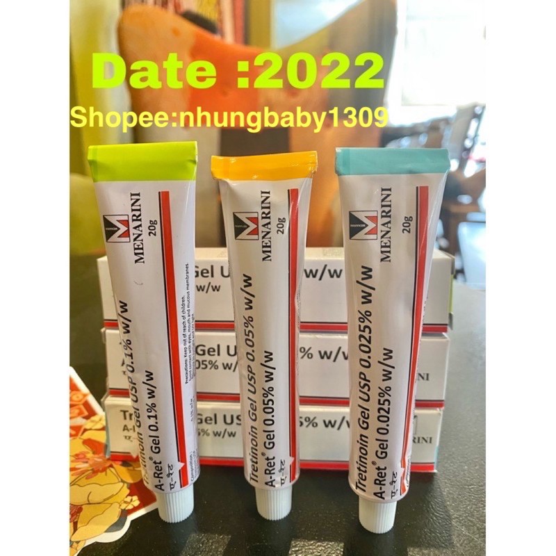 Tretinoin A Ret Gel 0.025%, 0.05%, 0.1%, chống lão hoá | BigBuy360 - bigbuy360.vn