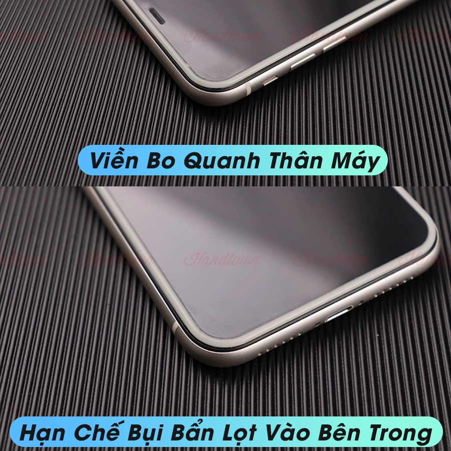 Cường Lực Viền Dạ Quang Phát Sáng Ip 13 12 6 6s 7 7s 8 8s SE X XR XS Plus Pro+ Pro Max ProMax Mini Full Màn Handtown