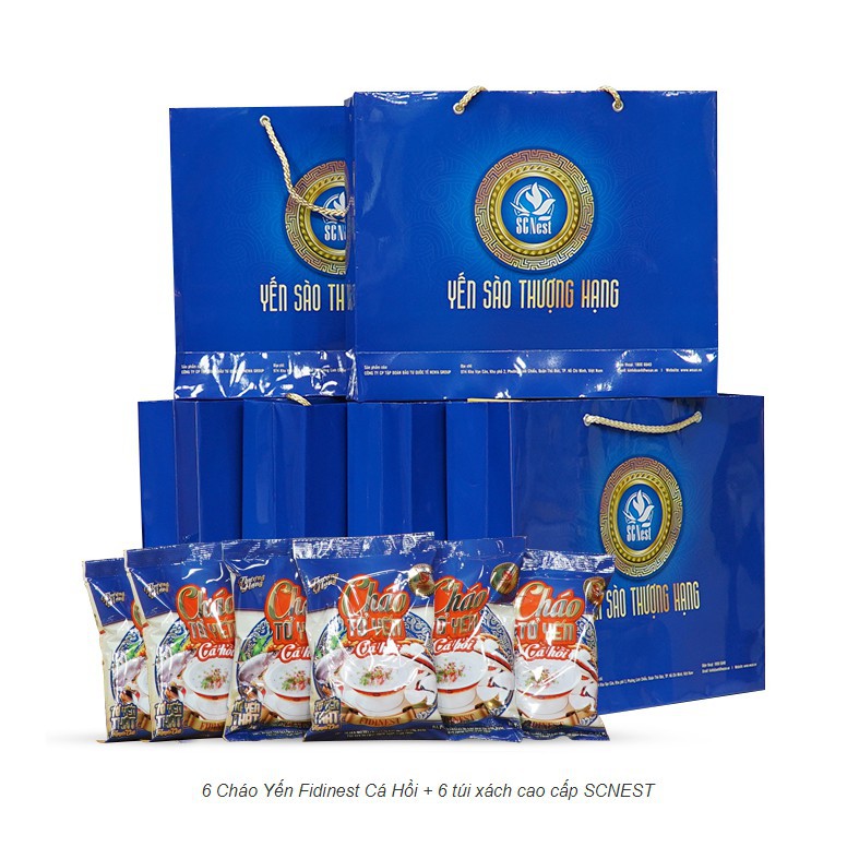 SCNEST Hộp Tổ Yến Chưng Đường Phèn SCNEST 15% kèm túi giấy cao cấp SCNEST