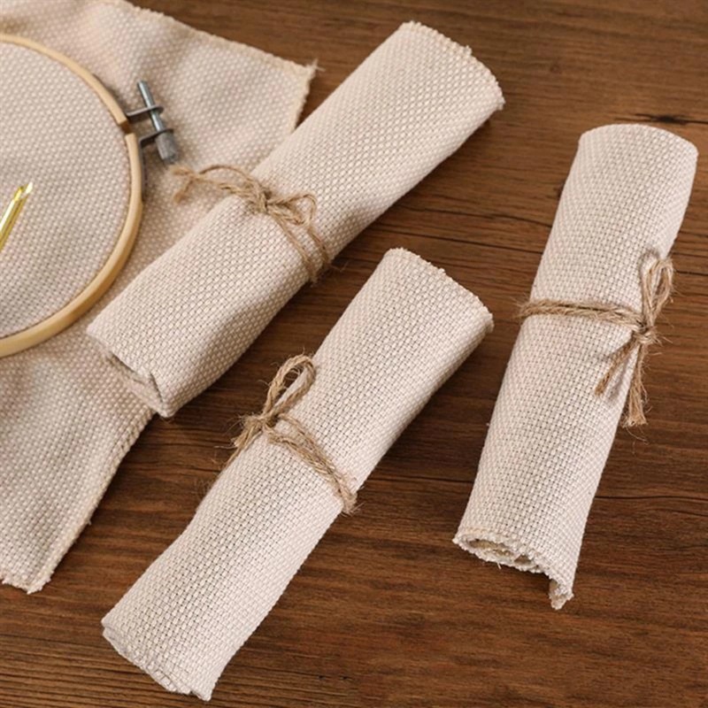 Comereally Vải Lanh Thêu Chữ Thập Thủ Công Có Thể Giặt Được