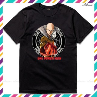 (SALE) Áo thun One Punch Man màu đen in logo Saitama - Mẫu mới M2332