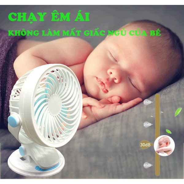 Quạt Mini | Quạt kẹp bàn Tích Điện Pin 10000 mAh Dung Lượng Lớn, Pin Khủng MỚI NHẤT 2023