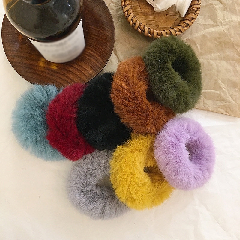 Dây Buộc Tóc Lông Thỏ Mềm Mại Chất Lượng Cao