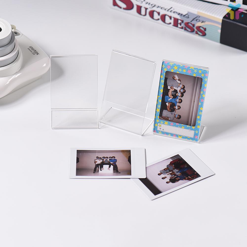 Giá đứng mini chất liệu acrylic hình chữ L 3" dùng cho Fujifilm Instax Mini 8 8+ 70 7s 90 25 26 50s 9 SP-1 SP-2 F