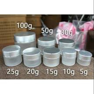 HŨ ĐỰNG KEM THỦY TINH 10G 20G - NẮP BỌC NHÔM CAO CẤP