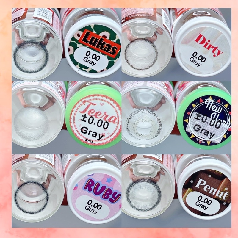 50 mẫu lens Xám Gray Hot size giãn ít 14,2-14,3mm Không độ Mới nhất _Kính áp tròng xám  (FREE SHIP)