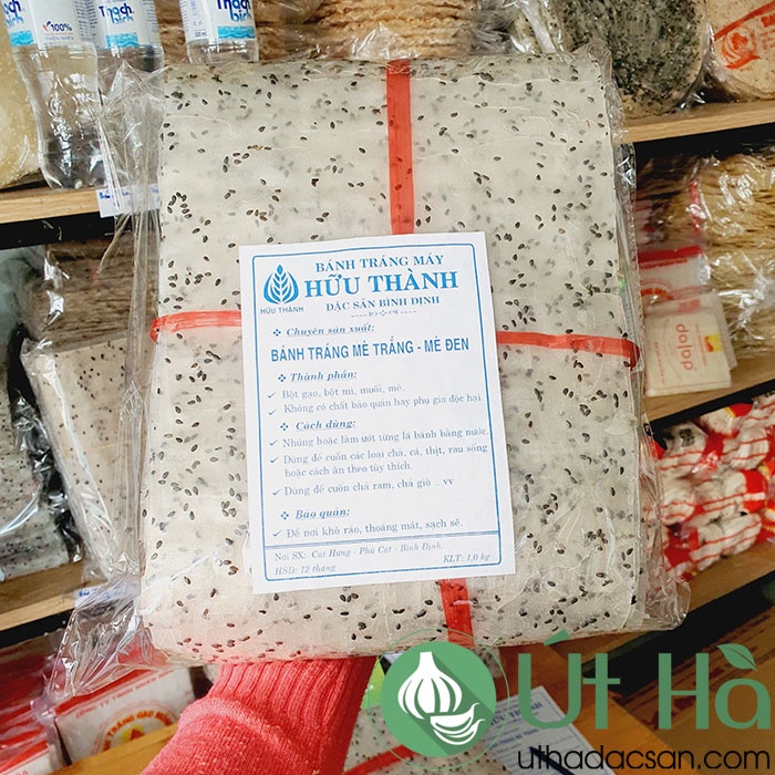Bánh Tráng Cuốn Gạo Mè Hữu Thành Bình Định Sấp 1Kg Dẻo Ngon Không Dính - Út Hà Đặc Sản
