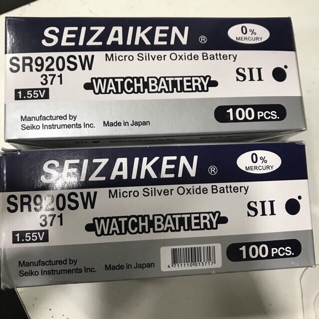 Viên pin đồng hồ Seizaken 371 SR920SW - Pin Seizaiken 920 - 371 chính hãng vỉ 1 viên