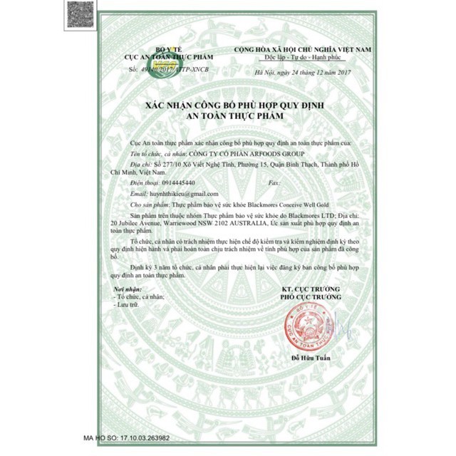 Bổ trứng Úc Conceive Well Gold 56 viên