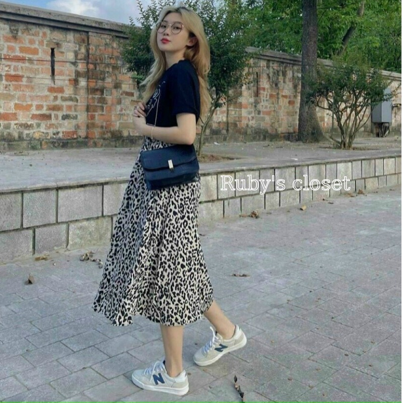 Set áo chân váy, set đồ nữ đi chơi sang chảnh gồm chân váy và áo thun cực đẹp