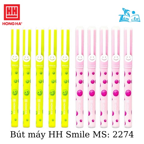 Bút máy Hồng Hà Smile 2274 ngòi trơn điểm hạt- Bút máy luyện chữ đẹp học sinh