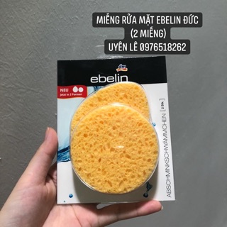 2 miếng rửa mặt bọt biển thực vật Ebelin Đức