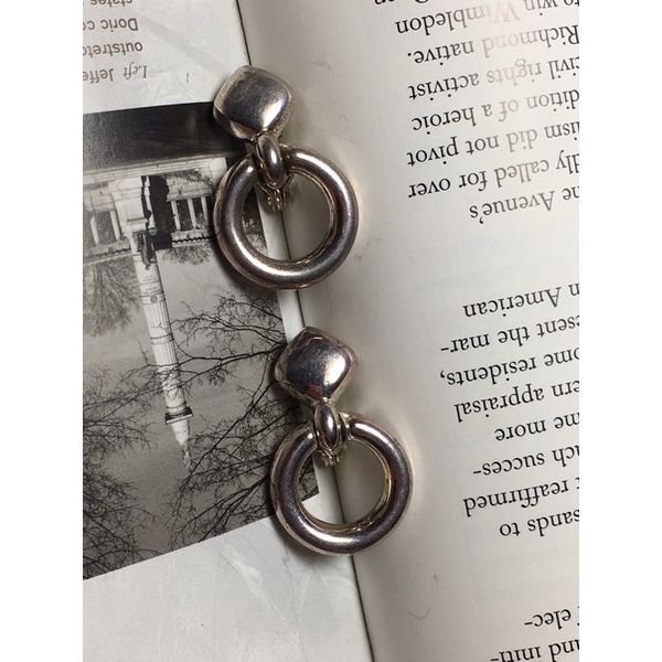Bông tai kẹp vintage Monet-doorknocker (bộ gõ cửa)