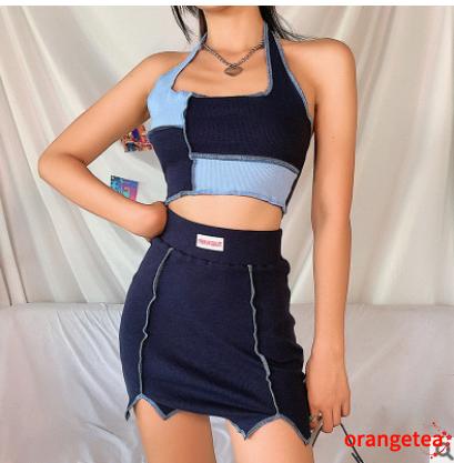 Set Áo Lửng 2 Dây + Chân Váy Ngắn Thời Trang Nữ