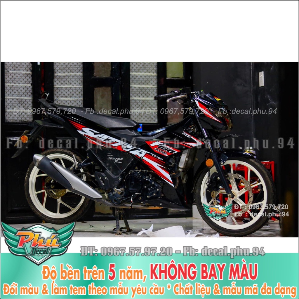 Tem Rời Satria đỏ đen Chất (K) -1